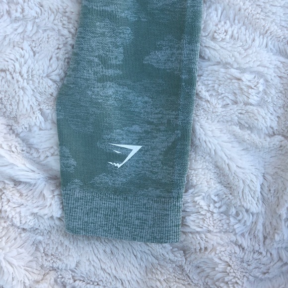 Gymshark Camo Seamless leggings . SAGE GREEN. - Picture 5 of 6